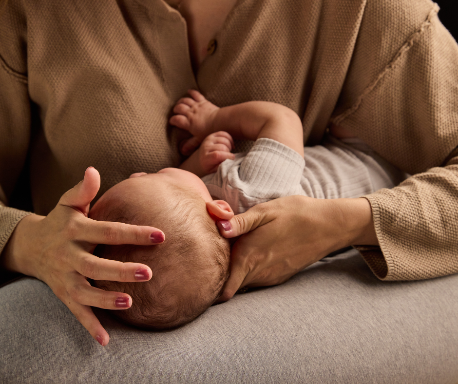 mom holding newborn