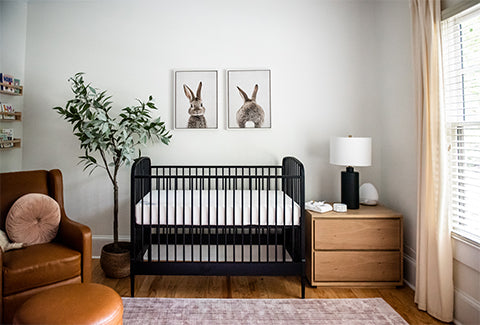 Modernly decorated nursery room