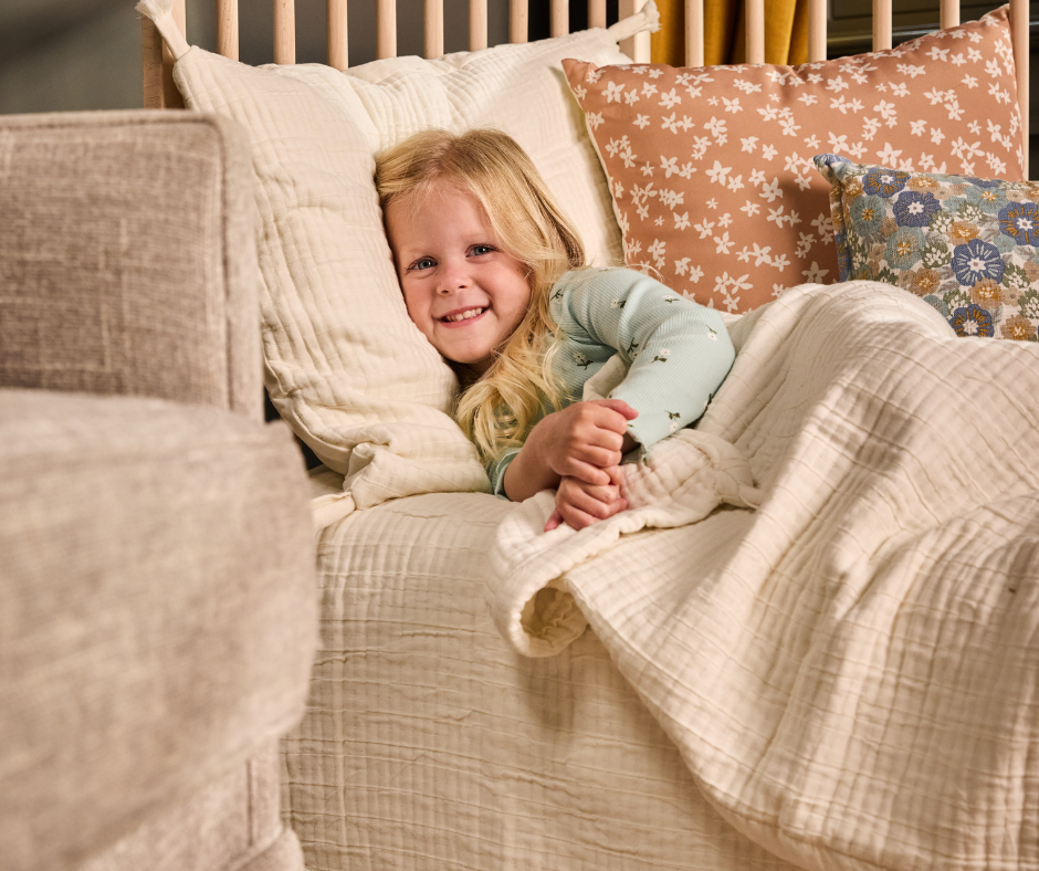 toddler in bed