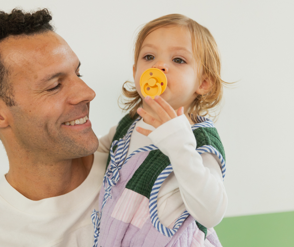 toddler with dad