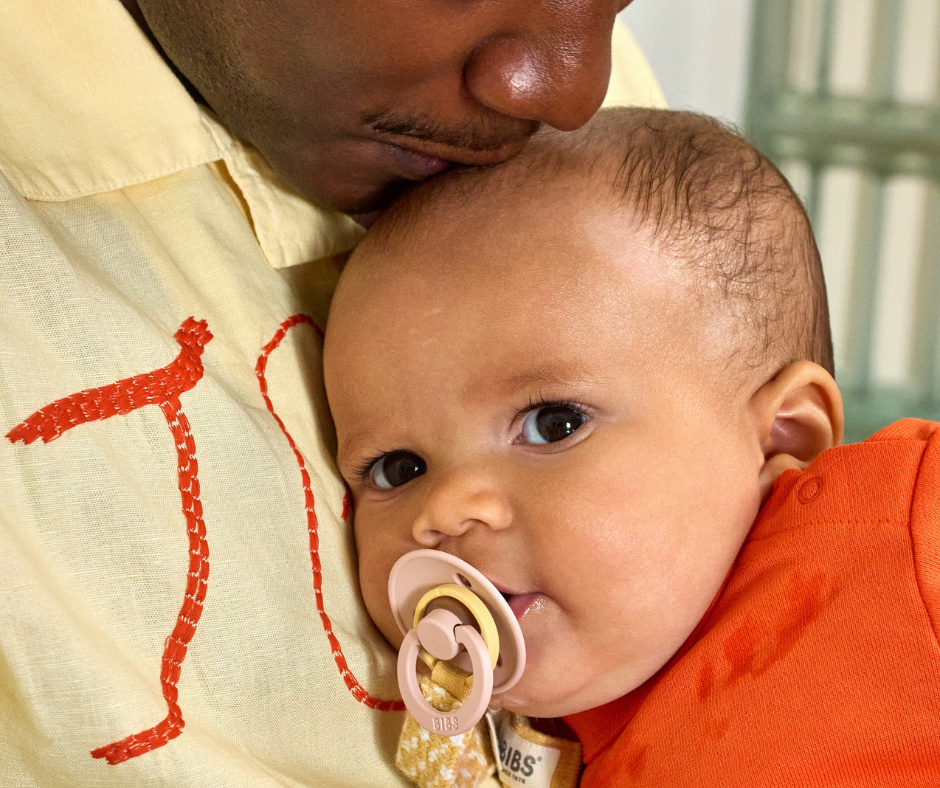 dad and baby contact nap