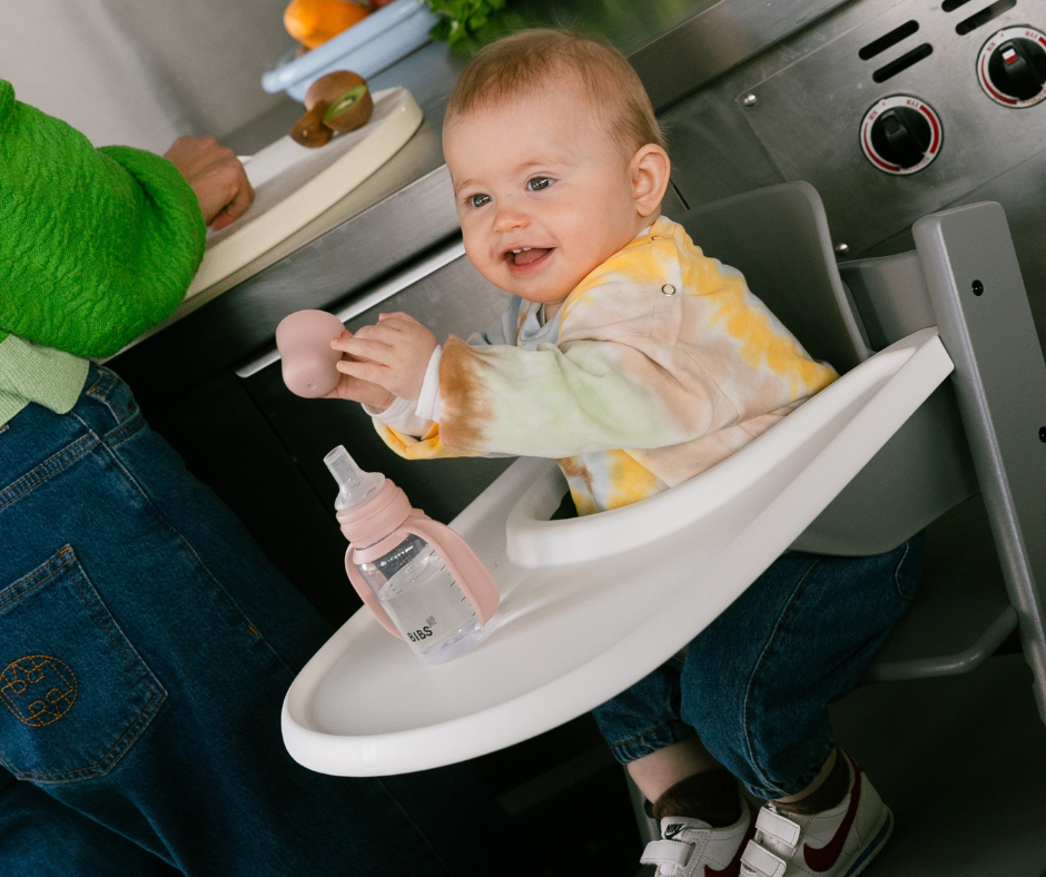 baby in a highchair 
