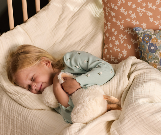 toddler in bed sleeping