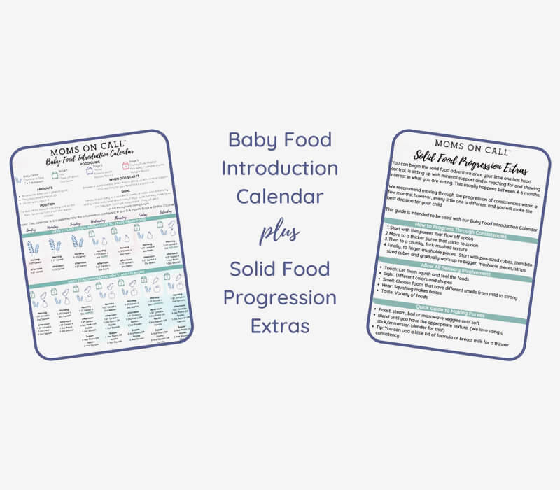 Baby Food Calendar Moms On Call baby-food-calendar-moms-on-call